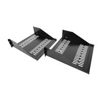 GLOBALRACK - Estante universal para servidores, bandeja voladiza ventilada para rack y gabinete de red de 19 pulgadas, acero resistente, capacidad de peso de 115 libras, 3U de alto, 18 pulgadas de