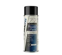 Globaltec Spray Pintura para Plásticos Negro 500ml - Alta Adherencia sin Imprimación - Restaurador de Parachoques, Molduras de Coche y Moto - Acabado Sedoso Original y Secado Rápido