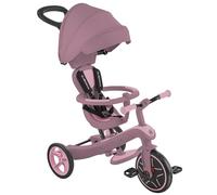 Globber Explorer 4 EN1 Eco - Triciclo evolutivo 100% plástico Reciclado, de 10 Meses a 5 años, Rosa Frambuesa