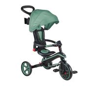 Globber Explorer Trike Plegable 4 en 1 - Triciclo y Bicicleta de Equilibrio Todo en uno para bébes y niños de 10 Meses a 5 años, Verde Oliva