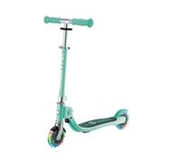 Globber - Flow Foldable Junior Lights - Patinete Plegable de 2 Ruedas con Manillar Ajustable y Ruedas Luminosas, Desde los 3 años, para niños Que aprenden a equilibrarse - Verde