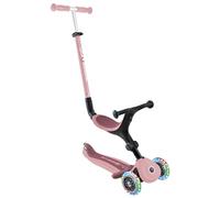 Globber GO UP Active Luces - Patinete evolutivo de 3 Ruedas con Luces para niños de 15 Meses a 9 años, Rosa Pastel
