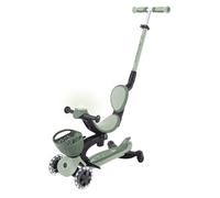 Globber GO•UP Baby 360 Lights - Patinete escalable de 3 Ruedas con Asiento y Respaldo para niños de 15 Meses a 6 años, Verde Salvia