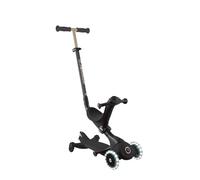 Globber - GO•UP Deluxe Lights 360 - Patinete evolutivo de 3 Ruedas con Asiento y módulo 360, para niños de 15 Meses a 6 años, Negro
