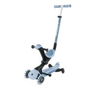 Globber - GOUP Deluxe Lights 360 - Patinete evolutivo de 3 Ruedas con Asiento Giratorio 360, reposapiés, Luces LED, de 15 Meses a 6 años - arándano