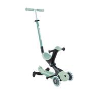 Globber - GOUP Deluxe Lights Eco 360 - Patinete evolutivo de 3 Ruedas con Asiento Giratorio 360, reposapiés, Luces LED, de 15 Meses a 6 años - Verde Pistacho