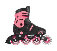 Globber - Patines GO•Skates - Patines escalables y Ajustables - Talla M/L de 34 a 37, Negro y Rosa