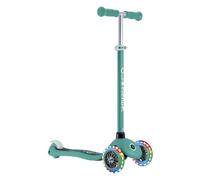 Globber Primo Lights - Patinete de 3 Ruedas para niños de 3 a 7 años, Color Verde