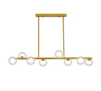 Globe Chandelier Linear Light Fixture Molecular Swith Glass Shade, for Dining Room Bedroom Living Farmhouse