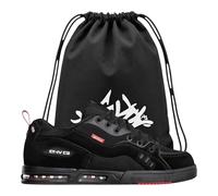 Globe CT-4 Black Suede Zapatillas Skate Unisex Adulto, Zapatillas Streetwear Negras de Piel Ante, Suela de Goma Antideslizante, Construcción Cupsole Amortiguada, Ajuste Regular, con Bolsa, Negro , 43