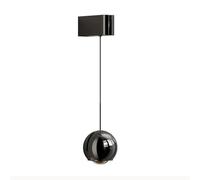 Globe LED Wall Light Fixture Creative Globe Aluminum Wall Sconce with Clear Glass Shade, 3 Color Mode Nordic Retractable Hanging Wire Wall Lamp 5W Contemporary Art Deco Lig