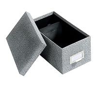 Globe-Weis/Pendaflex Caja de almacenamiento para tarjetas de fibra (10 x 15 cm), ágata negra (94 BLA)