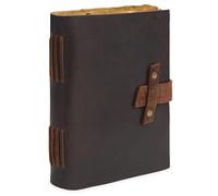 GlobeeCraft Cuaderno Diario de Cuero con Cierre y Papel Vintage Artesanal, ideal como Cuaderno Viajes, Leather Journal y Libreta Cuero para escribir notas 21x16 cm