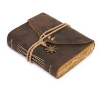 GlobeeCraft Cuaderno Diario Vintage estilo Marino Rustico, Papel de Algodón Hecho a Mano - Ideal como Cuaderno para Viajes o Agenda Vintage, Cuaderno de Notas de Lujo - 21 x 17 cm
