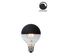 Globen Lighting - Bombilla LED 2,8W Globe Ø95 Topforspejlet E27 Black