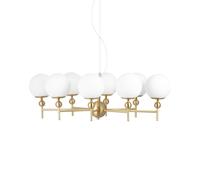 Globen Lighting Lámpara colgante Astrid Latón/blanco. 8 lámparas