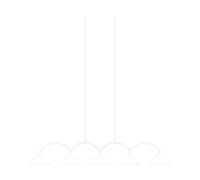 Globen Lighting Lámpara colgante Curve 5 Blanco