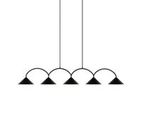 Globen Lighting Lámpara colgante Curve 5 Negro