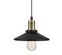 Globen Lighting Lámpara colgante Disc mini negro mate-latón cepillado