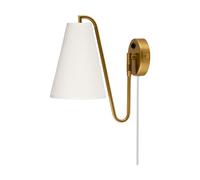 Globen Lighting Lámpara de pared Lou Latón cepillado bou lanco