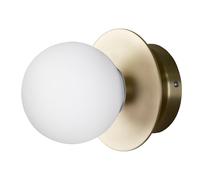 Globen Lighting Lámpara de pared/plafón Art Deco IP44 latón cepillado