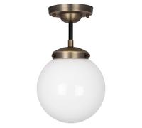 Globen Lighting Plafón Alley IP44 latón antiguo-blanco