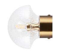 Globen Lighting - Fungo 16 Aplique de Pared/Lámpara de Techo IP44 Transparente/Cepillado Latón G