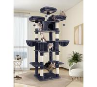 Globlazer Torre grande para gatos de interior, torre para gatos de 80 pulgadas para múltiples gatos adultos, árbol para gatos XXL con poste rascador, hamaca, 3 posaderas, 2 condominios, 2 cestas
