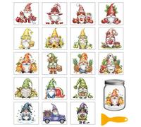 GLOBLELAND 18 Hojas Pegatinas de Fábulas de Enanos de Frutas Dibujables Fresas 9.9x9.1 cm Adhesivos de Transferencia de Agua Enano Colorido Camión UV DTF Taza Adhesivo de Transferencia Para Muebles