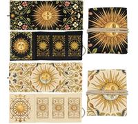 GLOBLELAND 2 soportes para tarjetas de tarot de sol, flores de vid, tarot mágico, adivinación, gran bolsa de almacenamiento, accesorios para jugar a las cartas y tarots