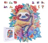 GLOBLELAND 200 Rompecabezas de Madera de Perezoso para Adultos Coloridos Rompecabezas de Perezoso de la Jungla para Adultos Regalos de Cumpleaños Y Aniversario.