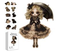 GLOBLELAND 300 piezas de rompecabezas de madera de muñeca victoriana para adultos, vestido de encaje de 14.5 x 11.25 pulgadas, rompecabezas de madera para cumpleaños, Navidad, Halloween, regalos para