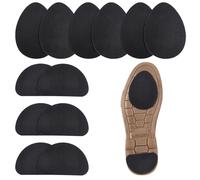 GLOBLELAND 6 pares de 2 estilos de almohadillas antideslizantes para zapatos protectores de suela de zapatos, reducción de ruido, autoadhesivas, antideslizantes, suela protectora para reparación de
