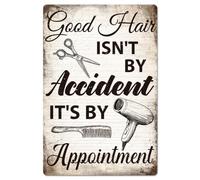 GLOBLELAND Cartel de chapa con texto en inglés "Es ist nach Vereinbarung" - Metallschild für Friseursalon Metallschild für Salon 12×8 Zoll lustige Wanddekoration Blechschilder für Haus Bauernhof