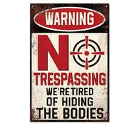 GLOBLELAND Cartel de Metal de Advertencia de 8 x 12 pulgadas "Prohibido el Paso", Carteles de Hojalata de Pintura Vintage Póster de Pared Placa para Hogar, Oficina, Garaje, Porche, Tienda, Restaurante