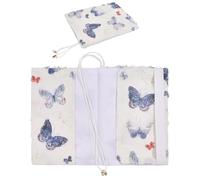 GLOBLELAND Funda protectora de mariposa blanca para libros de tapa dura de 6 x 9 pulgadas, suave y lavable, con cinta ajustable, protector para cuadernos, libros de tapa blanda, Biblia