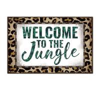 GLOBLELAND Letrero de metal con eslogan de la selva vintage para garaje, hombre, retro, personalizado, letreros de cueva de jardín, placa de arte, póster de decoración de pared para el hogar, cocina,