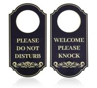 GLOBLELAND Paquete de 2 letreros acrílicos de doble cara con texto en inglés "Do Not Disturb", resistentes a la decoloración, para oficina, hogar, clínica, dormitorio, clase en línea y reuniones