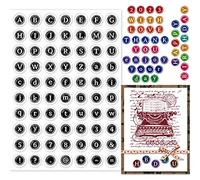 GLOBLELAND Sellos transparentes del alfabeto para máquina de escribir con números de letra inglesa, sellos de silicona transparentes para manualidades, álbumes de recortes, diarios, tarjetas decorativas, álbum de fotos