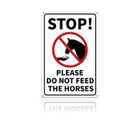 GLOBLELAND Señal Stop Please Do Not Feed The Horses, 12 x 8 pulgadas 40 Mil de aluminio para decoración del hogar, cartel de caballo, reflectante con protección UV e impermeable