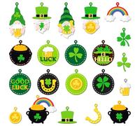 GLOBLELAND Troqueles de corte para colgante del día de San Patricio para hacer tarjetas, trébol, arco iris, troqueles de acero al carbono, plantillas para bricolaje, álbumes de recortes, decoración de