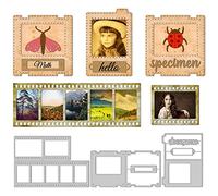 GLOBLELAND Troqueles de corte vintage para marcos de fotos clásicos, troqueles de corte para manualidades, álbumes de recortes, papel, manualidades, troqueles de corte de acero inoxidable para hacer tarjetas de bricolaje