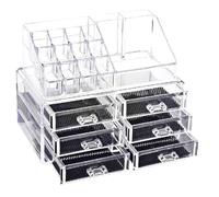 Globly Caja de maquillaje cosméticos con 6 cajones de plástico