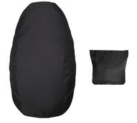 Globly Funda Universal Impermeable Negra con elástico | Funda para sillín Adaptable Moto y Scooter con Bolsa