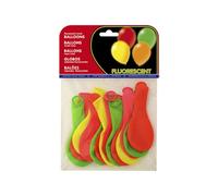 Globo 100% Latex Biodegradable Fluorescente Bolsa De 15 Unidades Colores Surtidos