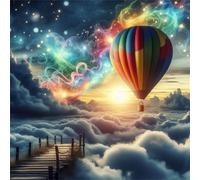 Globo aerostático Cielo Estrellado Puzzle 80 Piezas Rompecabezas para Adultos 80 Piezas Juego de desafiante Rompecabezas Familiar Regalo Adulto