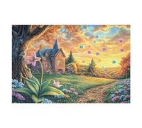 Globo aerostático Cielo fantasía Naturaleza Salvaje Puzzles 1000 Piezas Obra De Arte 3D Familiar Premium Rompecabezas para Adultos Aliviar Estrés Decoración Hogar Moderno DIY 1000 PCS