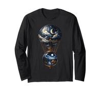 Globo aerostático con Bola de Paisaje y Luna Arte Manga Larga