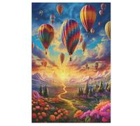 Globo aerostático para adultos, 1000 piezas, regalo para familia, rompecabezas clásico 3D, juguete de madera, regalo único, 78 × 53 cm