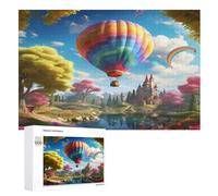 Globo aerostático para adultos, 1000 piezas, regalo para familia, rompecabezas clásico 3D, niños, juguete de madera, regalo único (75 × 50 cm)